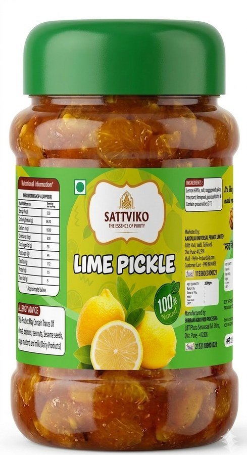 Sattviko Lemon Premium Pickle jar