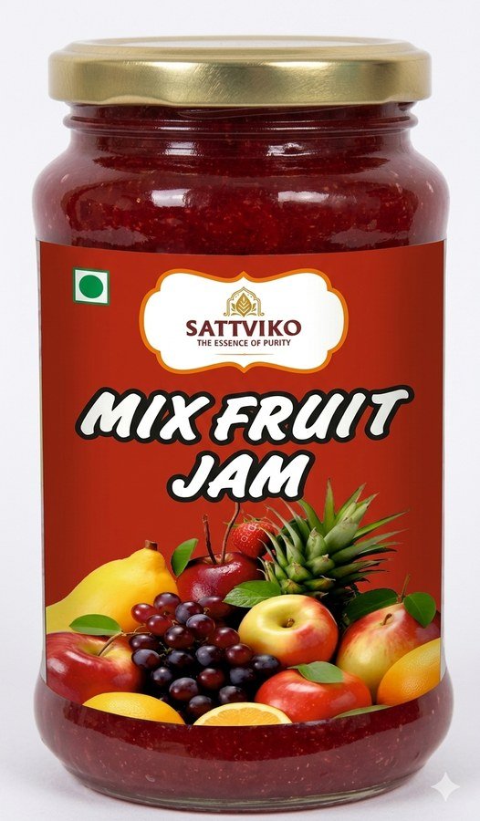 Sattviko Mixed Fruit Jam jar