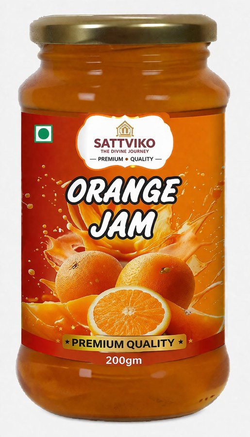 Sattviko Orange Jam jar