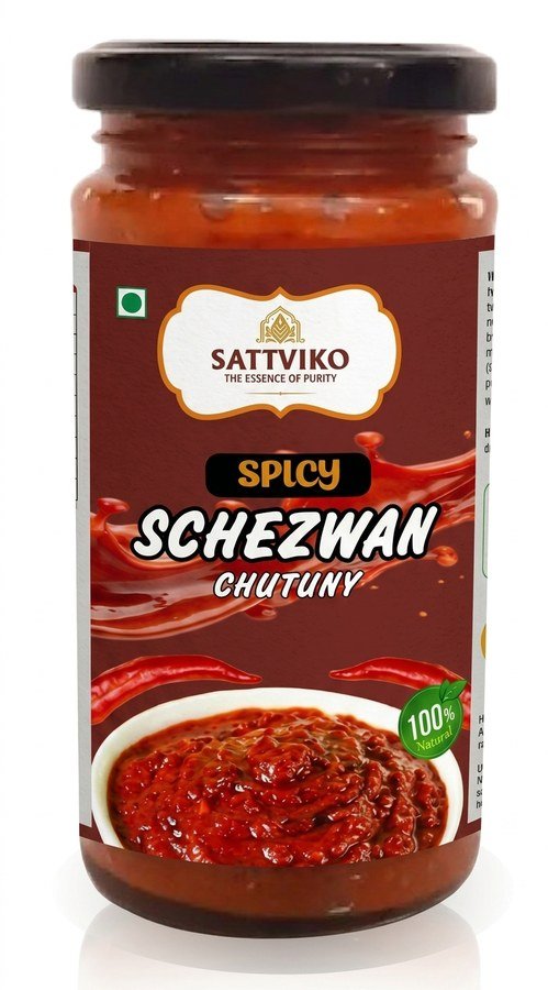 Sattviko Schezwan Chutney jar