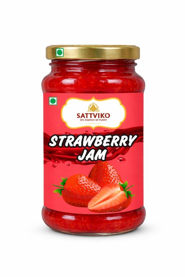 Sattviko Strawberry Jam jar